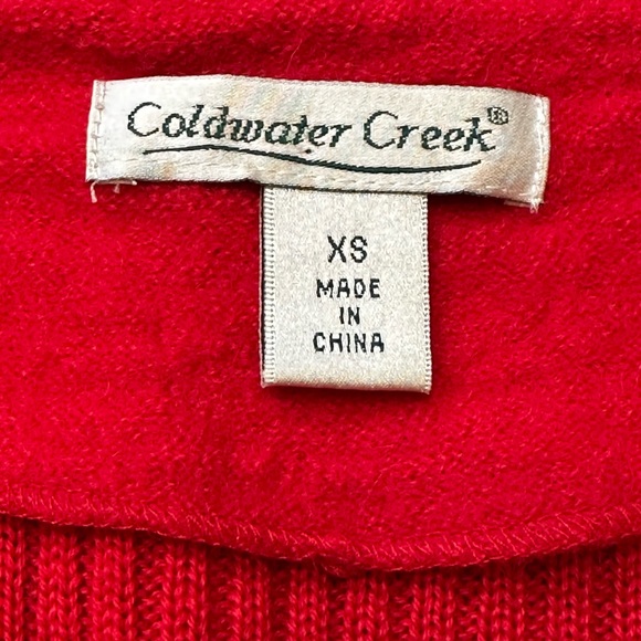 Coldwater Creek Red Wool Hoodie Vest Size XS - Picture 3 of 4